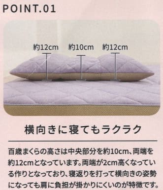 健康寝具・百歳まくら+百歳ピロケース2点セット