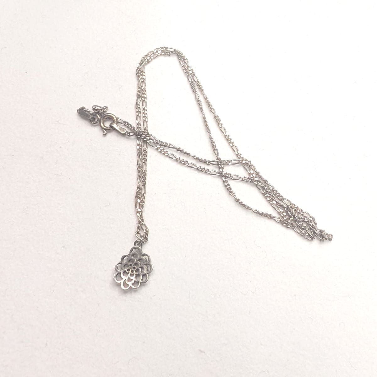 50%OFF:ネックレス(hPEt花透ミニ銀)