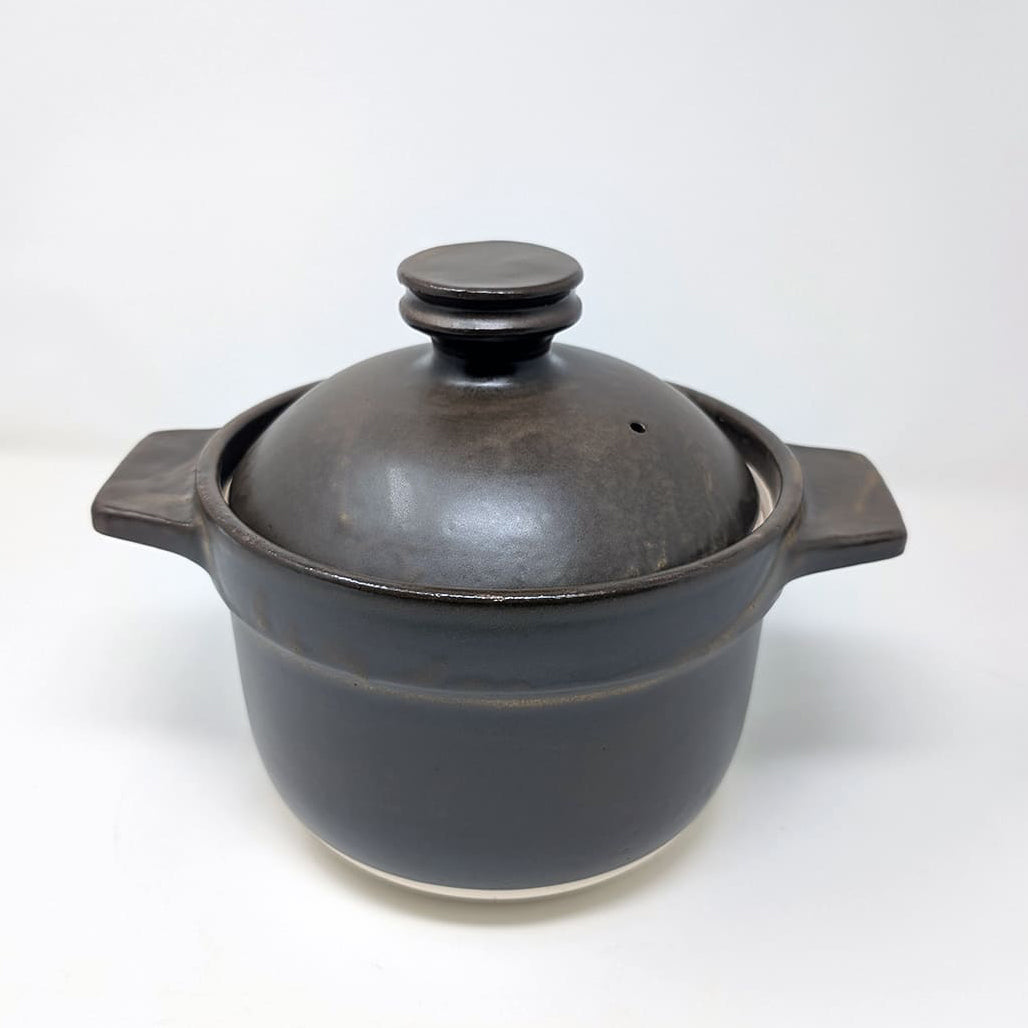 30%OFF:笠間焼-土鍋三合炊き/中蓋付(取手角NRDT)