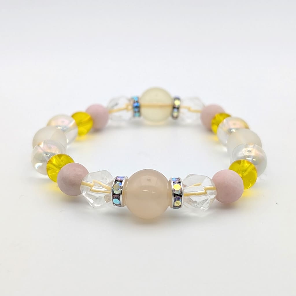 11月誕生石シトリン天然石ブレスレットレディース(TX)【浄化用WhiteSageのお香プレゼント】