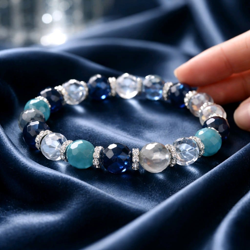 12月誕生石ターコイズ天然石ブレスレットレディース(TX)【浄化用WhiteSageのお香プレゼント】