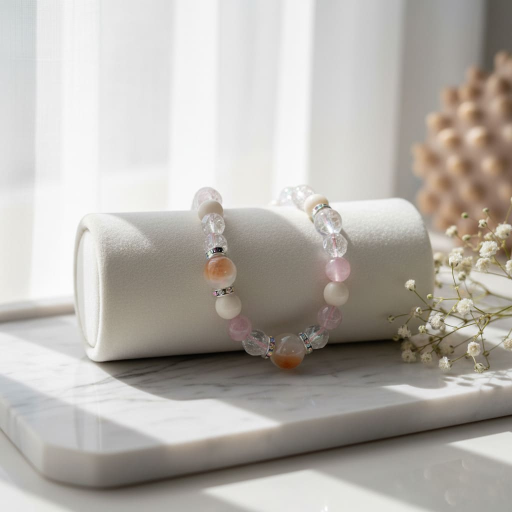 4月誕生石クリスタルクォーツ 天然石 ブレスレット レディース アクセサリー(TW)【浄化用WhiteSageのお香プレゼント】