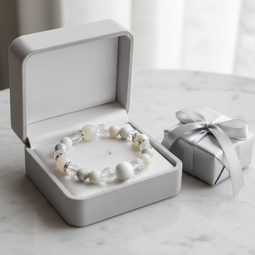 6月誕生石ムーンストーン 天然石 ブレスレット レディース アクセサリー(TW)【浄化用WhiteSageのお香プレゼント】