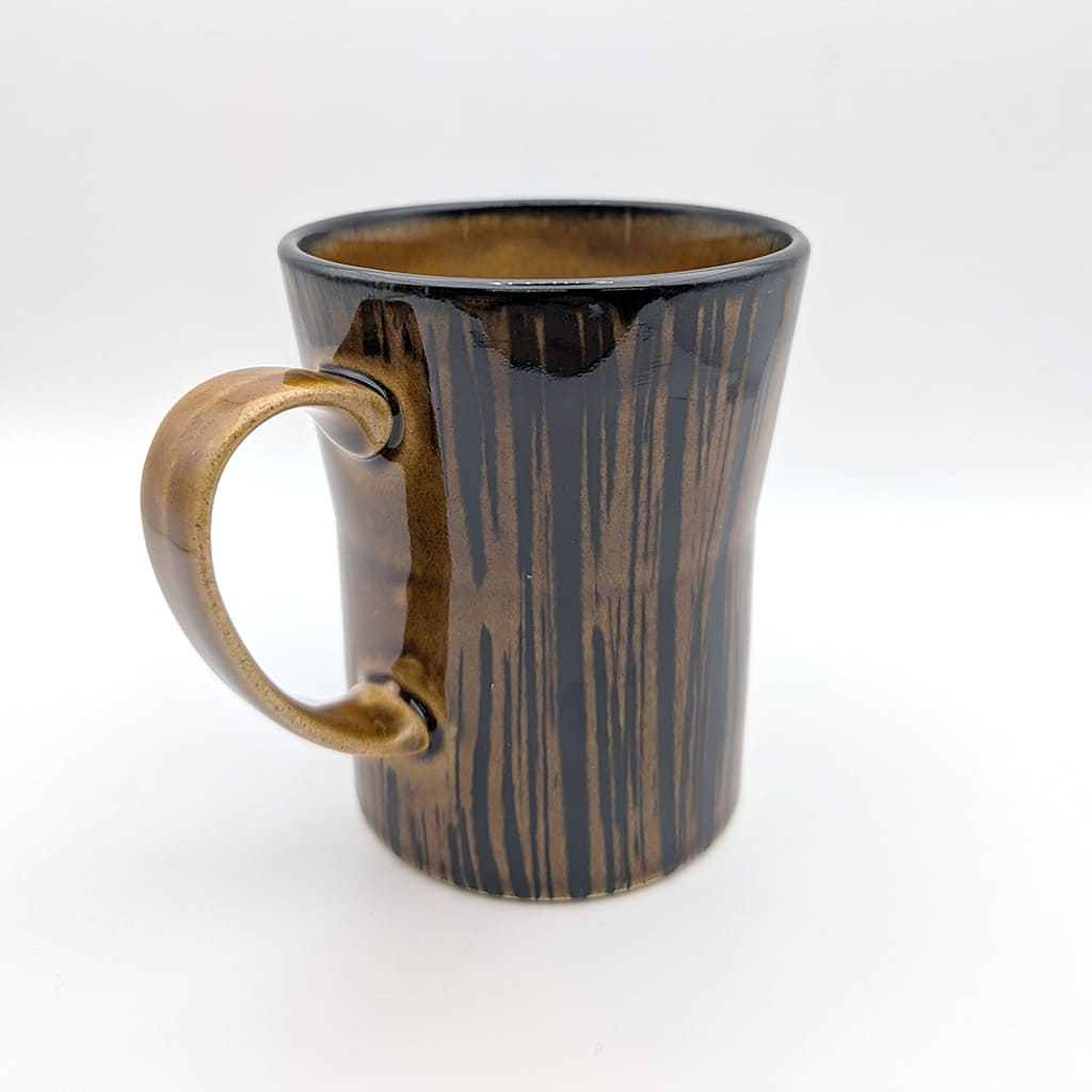 波佐見焼:FD筋紋飴釉Folk Designマグコーヒーカップ日本製(HDZA)