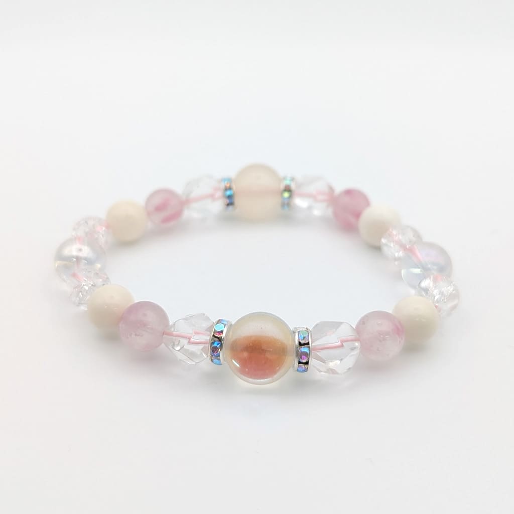 4月誕生石クリスタルクォーツ 天然石 ブレスレット レディース アクセサリー(TW)【浄化用WhiteSageのお香プレゼント】