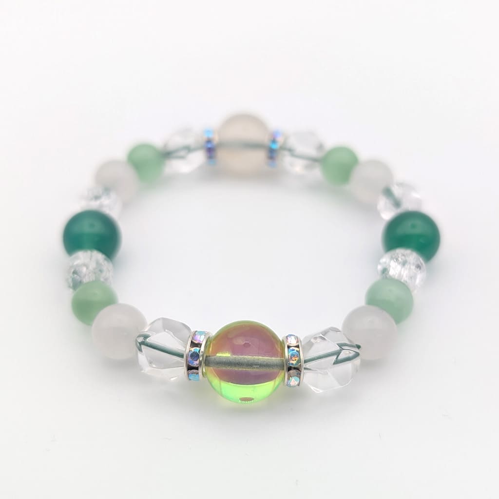 5月誕生石翡翠 天然石 ブレスレット レディース アクセサリー(TW)【浄化用WhiteSageのお香プレゼント】
